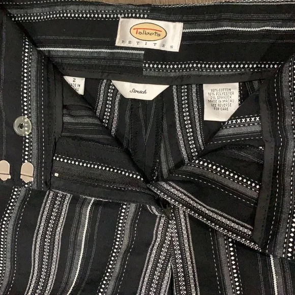 Talbots Petites Stretch Striped Capris - Picture 3 of 5